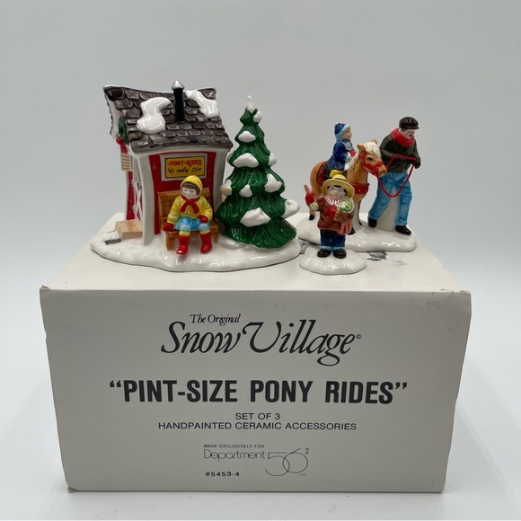 VTG Dept. 56 “Pint Size Pony Rides” The Original Snow Village 1994 54534 - Picture 4 of 13